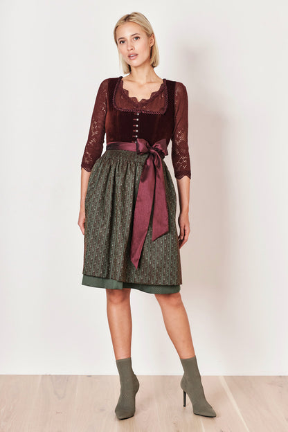 Julia Trentini Felicia Midi Dirndl, Red — 60cm