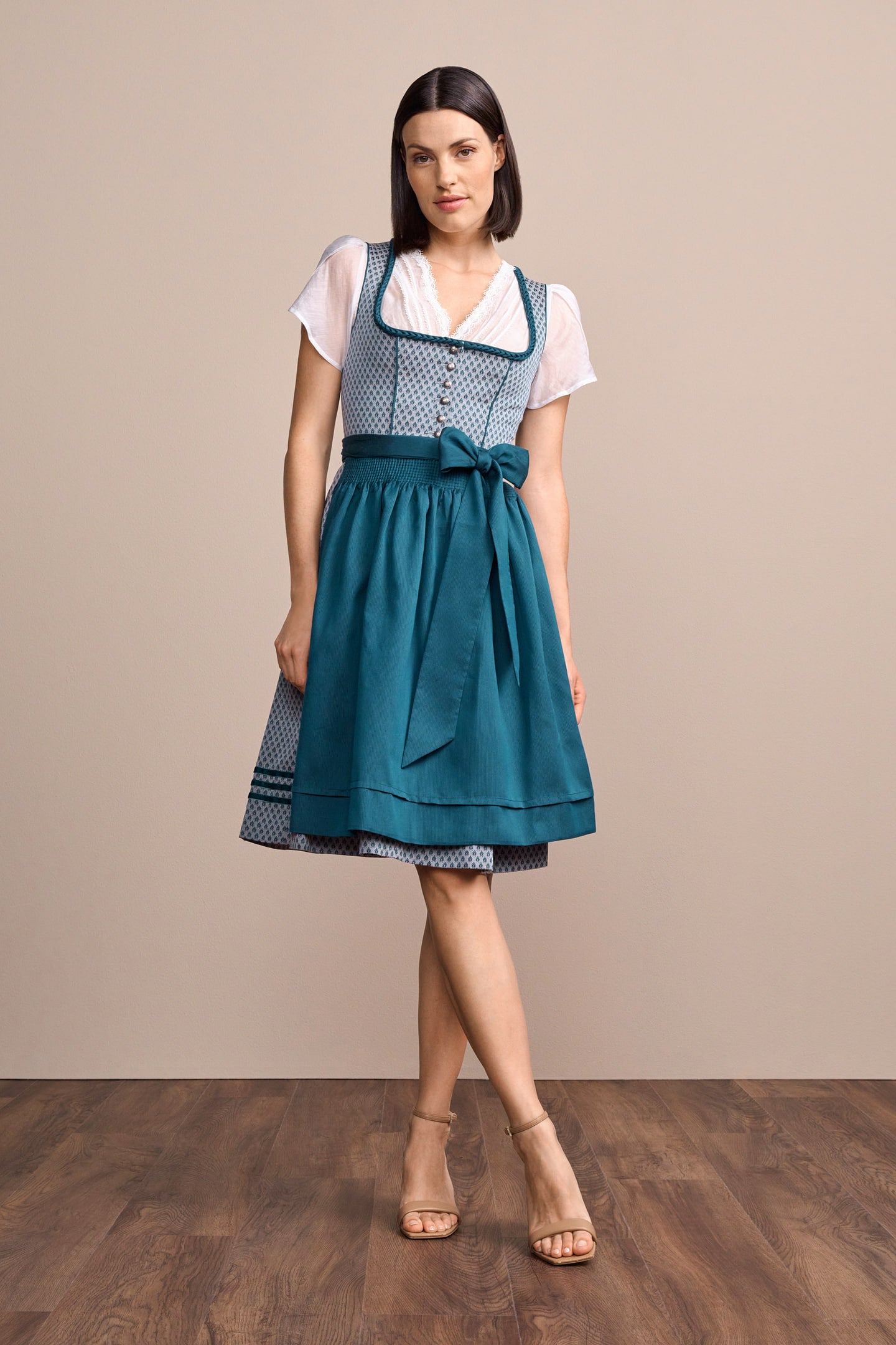 Julia Trentini Nika Midi Dirndl, Turquoise — 60cm
