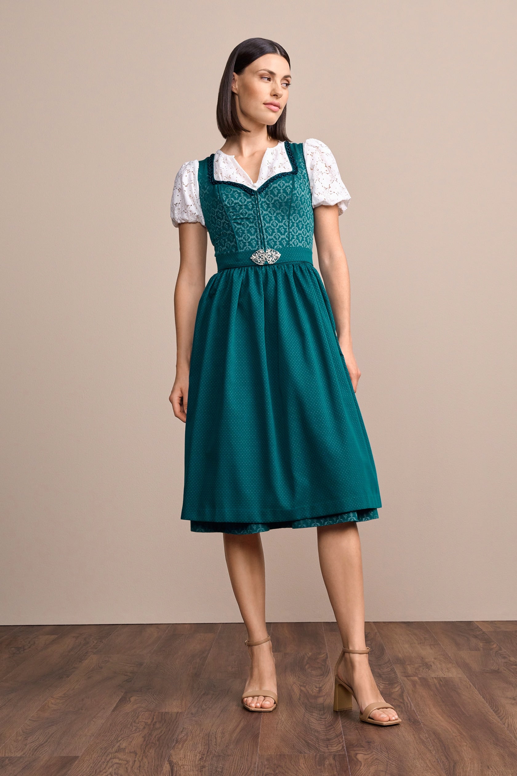 Julia Trentini Klaudia dirndl in turquoise, 70cm