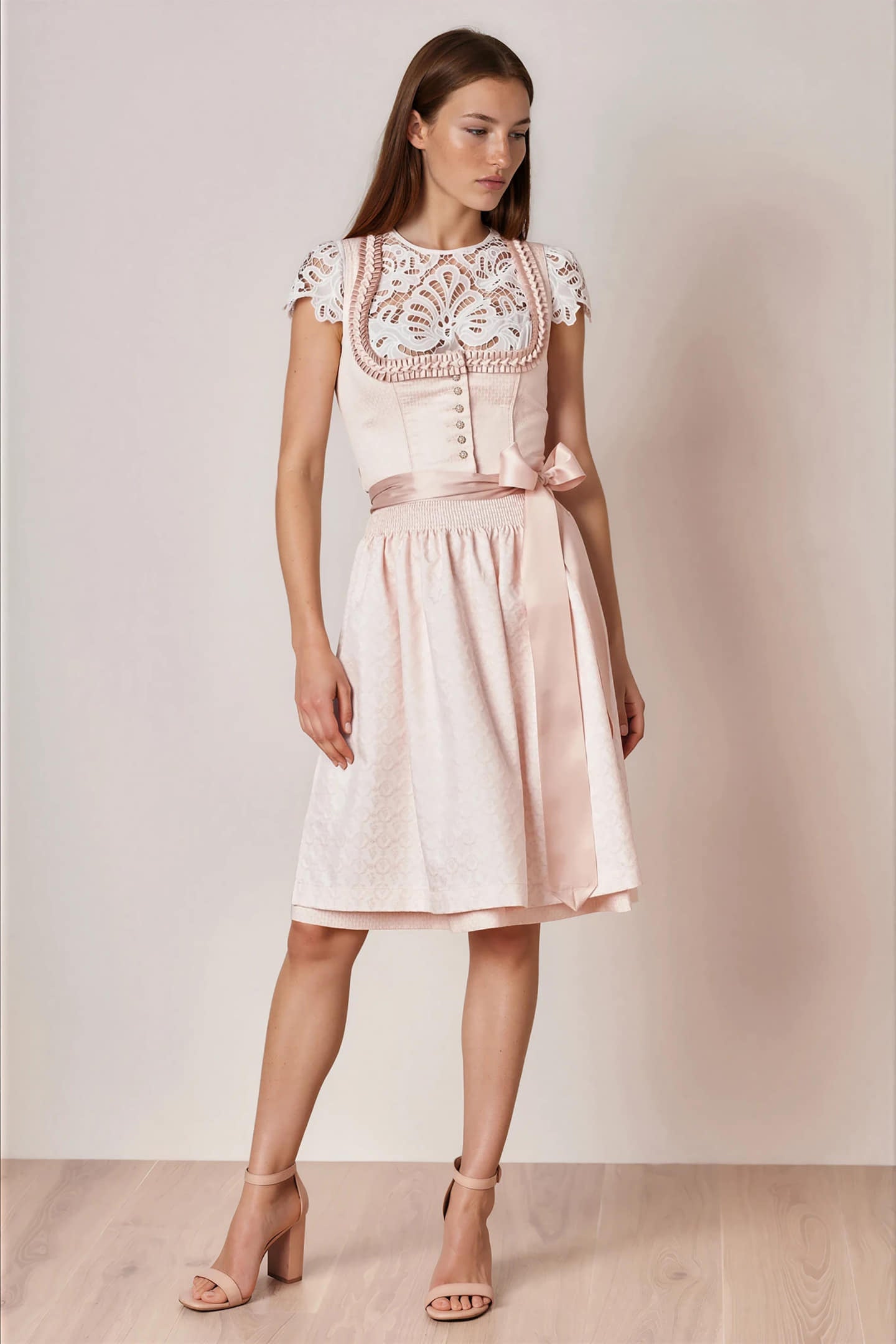 Julia Trentini Elouise Midi Dirndl, Rose — 60cm