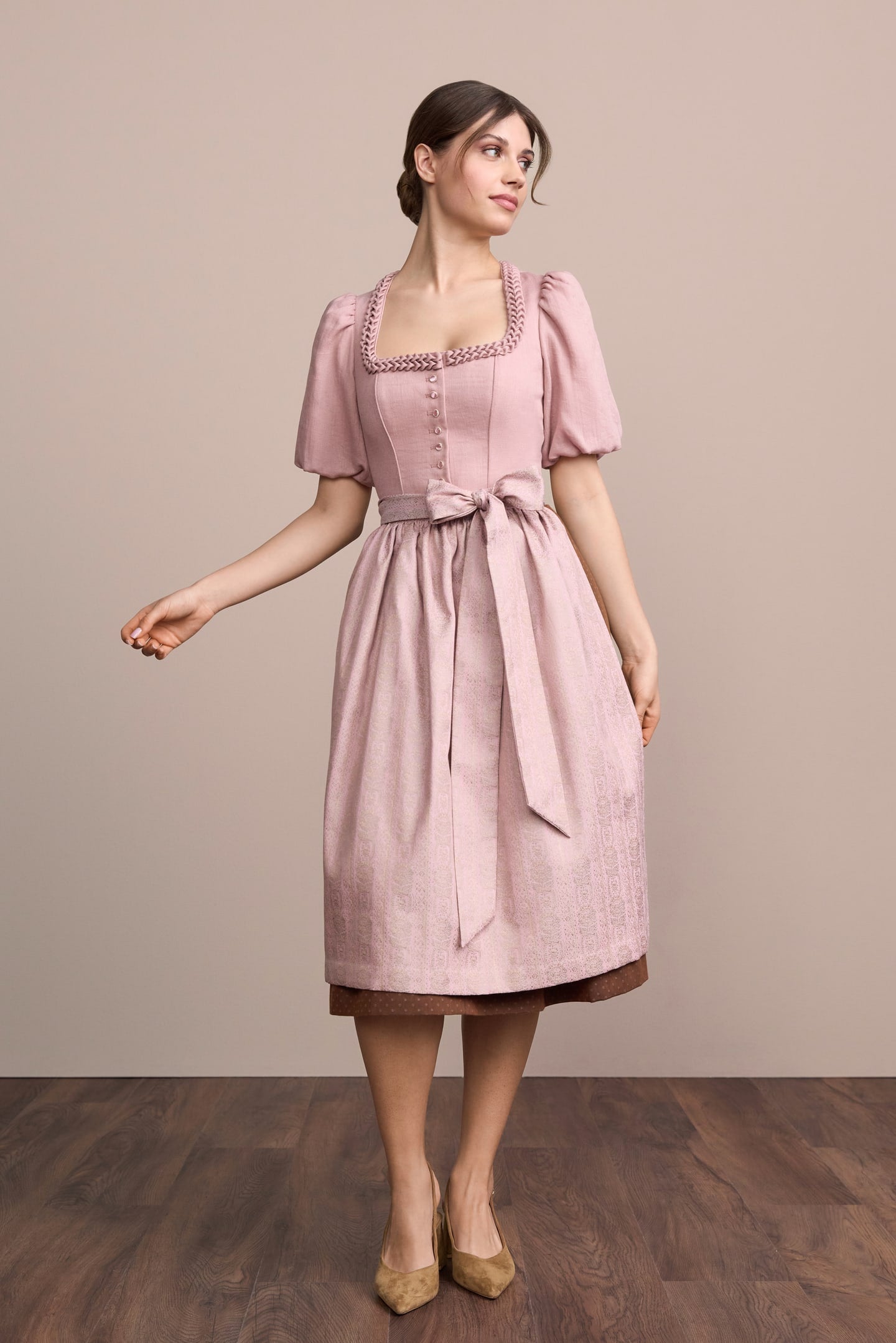 Julia Trentini Valena Dirndl, Rose — 70cm Long
