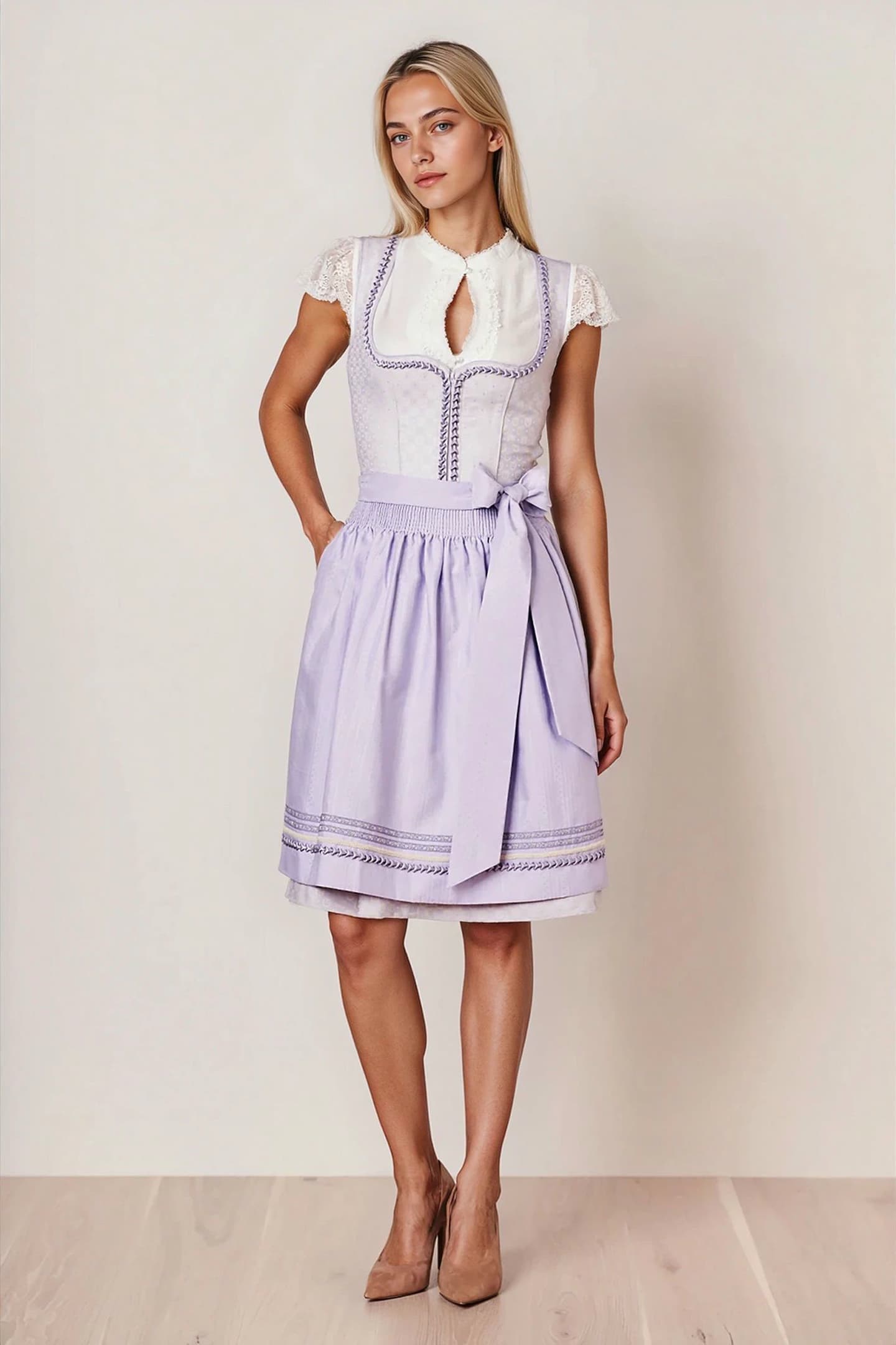 Julia Trentini Karla Midi Dirndl, Purple — 60cm