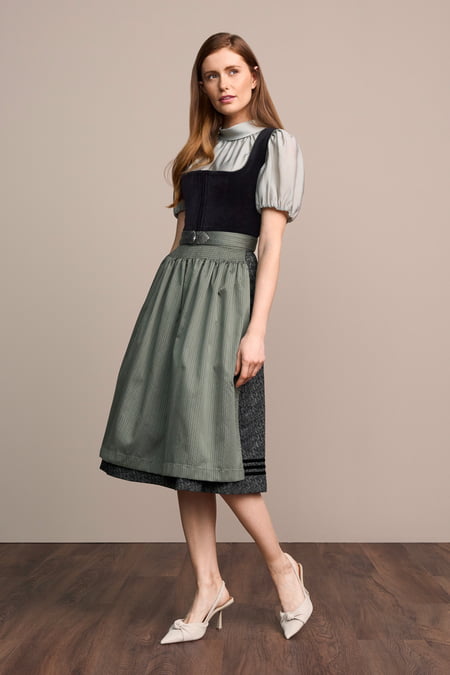 Julia Trentini Samina Dirndl, Black — 70cm Long
