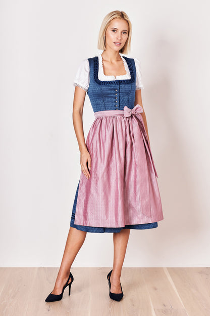 Julia Trentini Alma Dirndl, Blue — 70cm Long