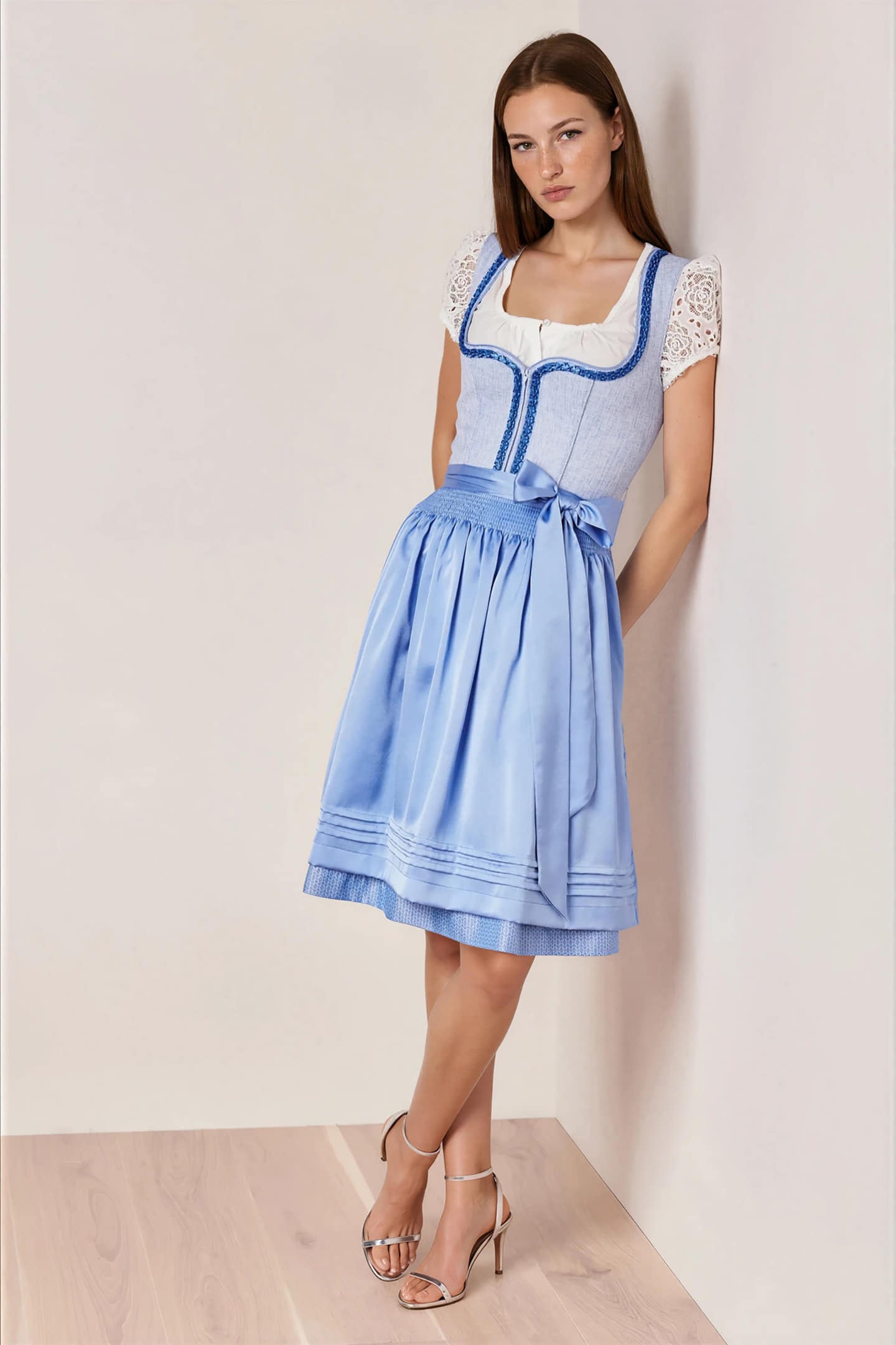 Julia Trentini Gerda Midi Dirndl, Blue — 60cm