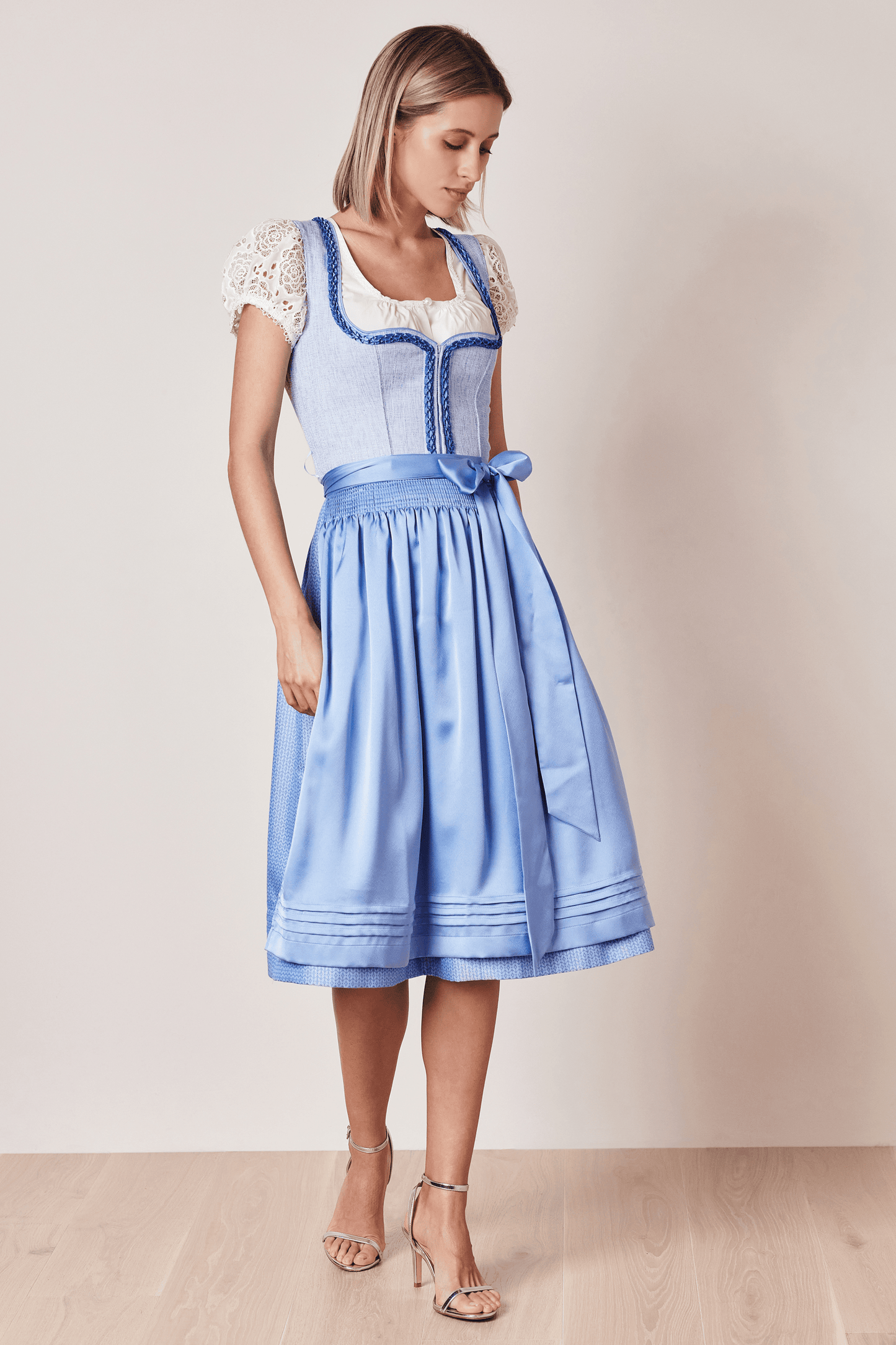 Julia Trentini Gerda Dirndl, Blue — 70cm Long