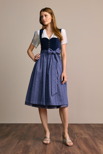 Julia Trentini Brenda Long Dirndl, Blue — 70cm