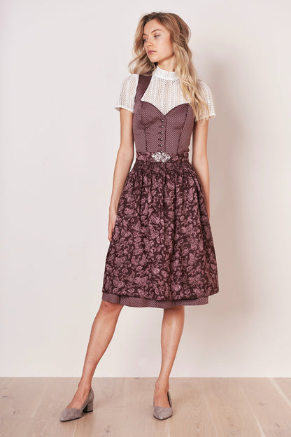 Julia Trentini Agathe Midi Dirndl, Red — 60cm