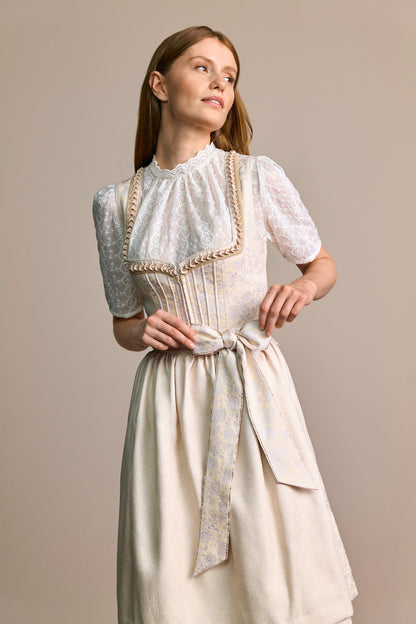 Julia Trentini Cecilia Midi Dirndl, Beige — 60cm