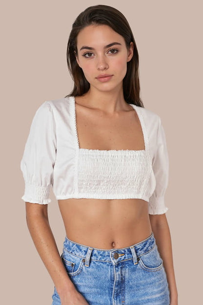 Julia Trentini Kamila Dirndl Blouse, White
