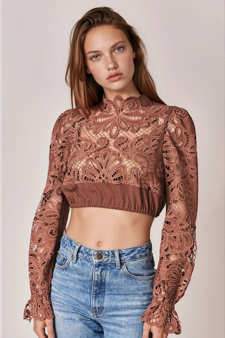Julia Trentini Clea Dirndl Blouse, Red