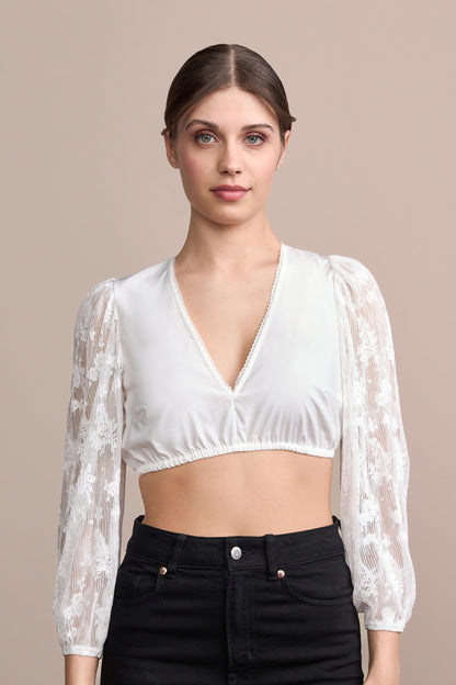 Julia Trentini Danika dirndl blouse in ecru