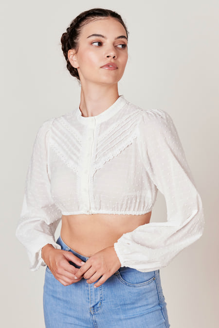 Julia Trentini Fenja Dirndl Blouse, Ecru