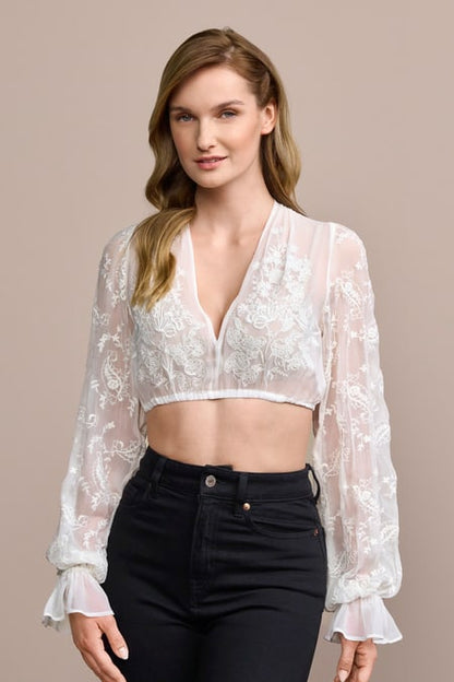 Dirndl blouse Polly — ecru