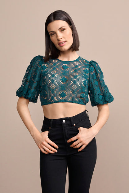 Julia Trentini Taina Dirndl Blouse, Blue
