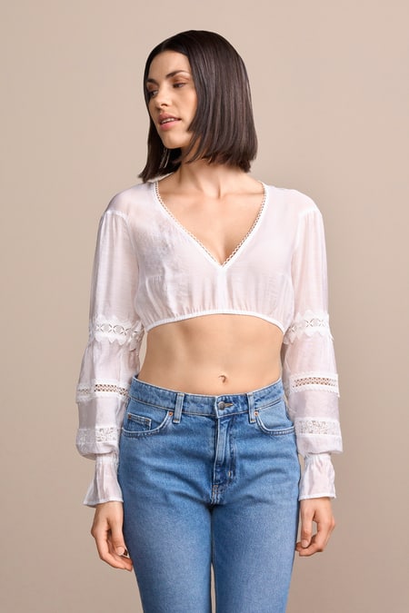 Julia Trentini Jenna Dirndl Blouse, Ecru