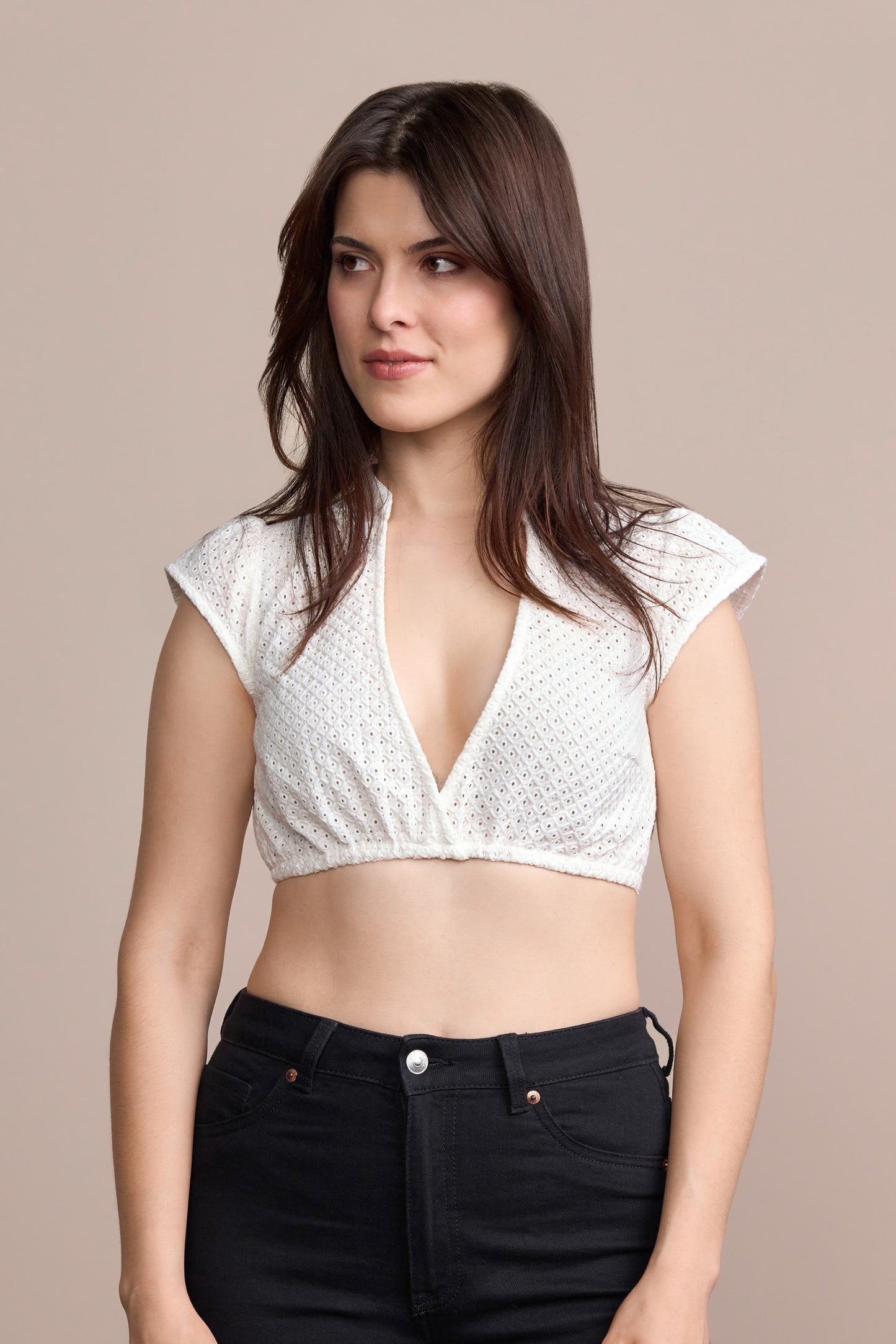 Julia Trentini Ilva dirndl blouse in ecru