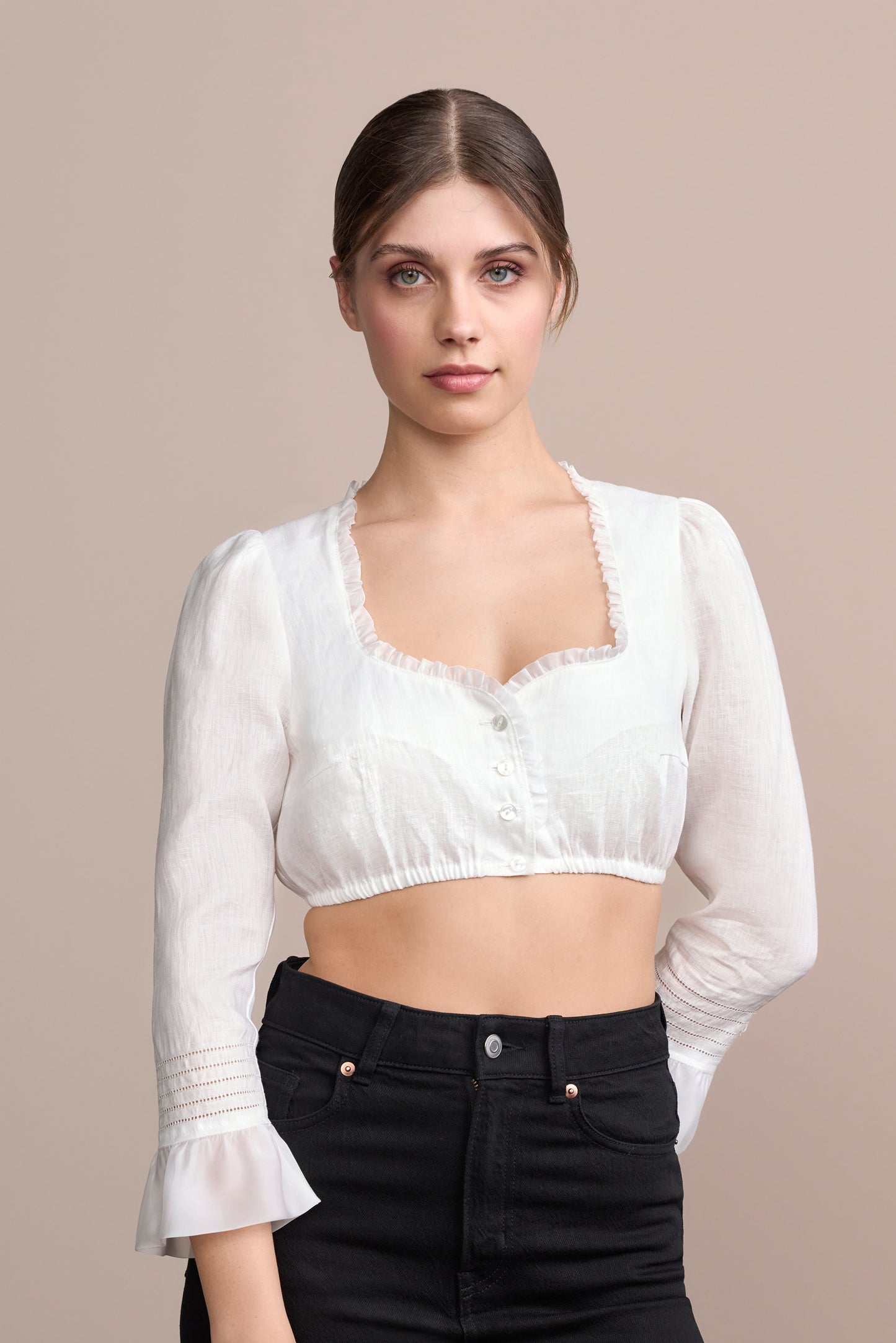 Julia Trentini Kaethea dirndl blouse in ecru