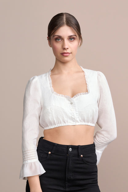 Julia Trentini Kaethea dirndl blouse in ecru
