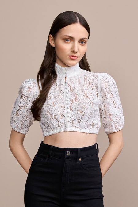 Julia Trentini Safina Dirndl Blouse, Ecru