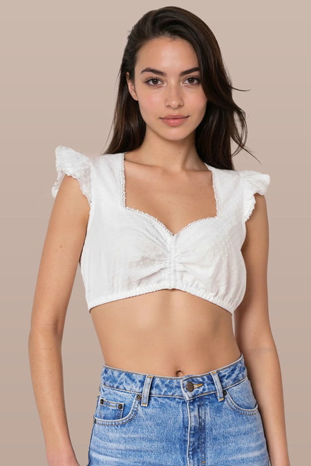 Julia Trentini Tania Dirndl Blouse, White