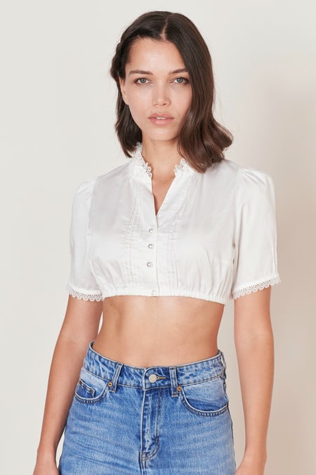 Julia Trentini Amelie Dirndl Blouse, Ecru