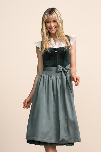 Kruger Long Dirndl 2pcs. 70cm "Avelyn" green