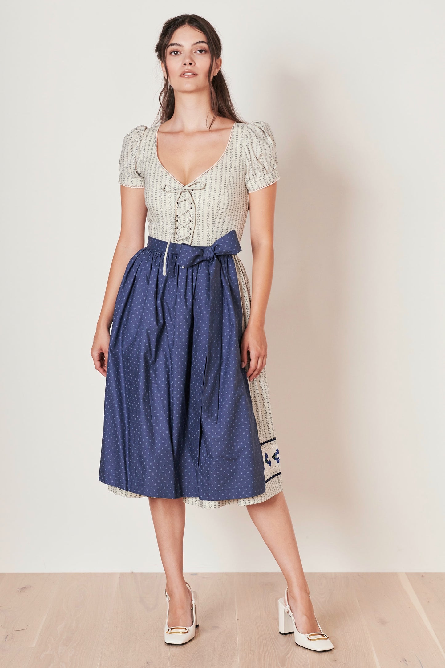 Julia Trentini Meike Dirndl, Blue — 70cm Long
