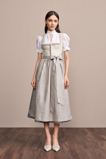 Julia Trentini Erin maxi dirndl in beige, 80cm