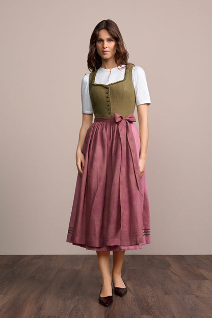 Julia Trentini Anemarie maxi dirndl in olive, 80cm