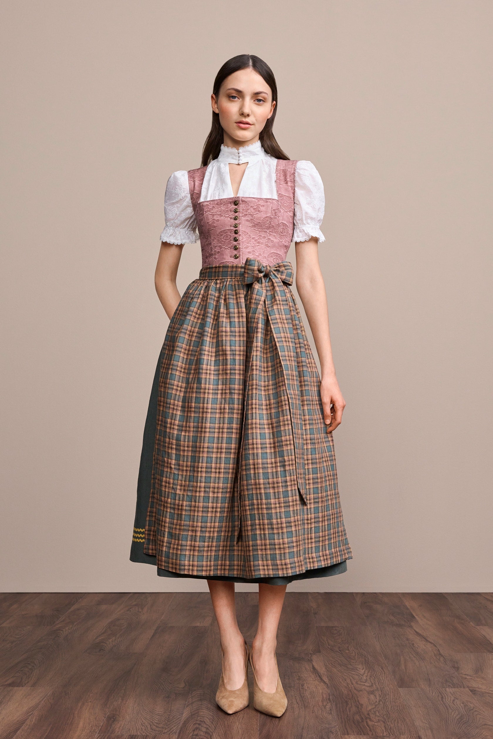 Julia Trentini Paloma maxi dirndl in pink, 80cm