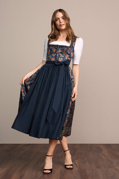 Julia Trentini Kathrin maxi dirndl in blue, 80cm
