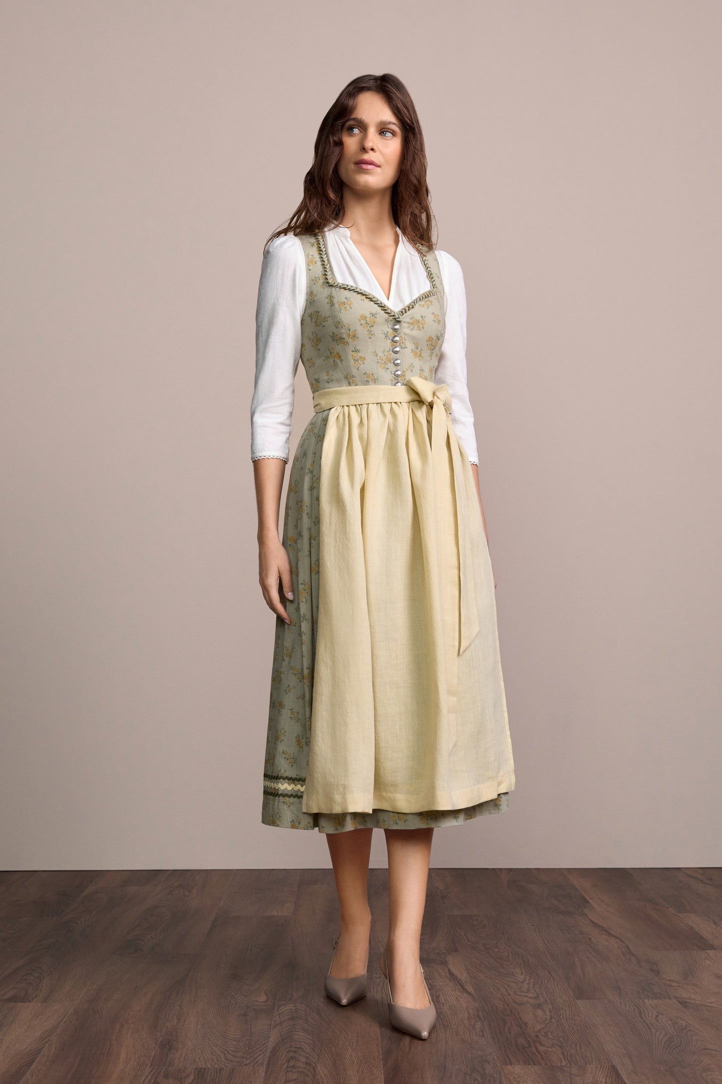 Julia Trentini Lucinda maxi dirndl in green, 80cm