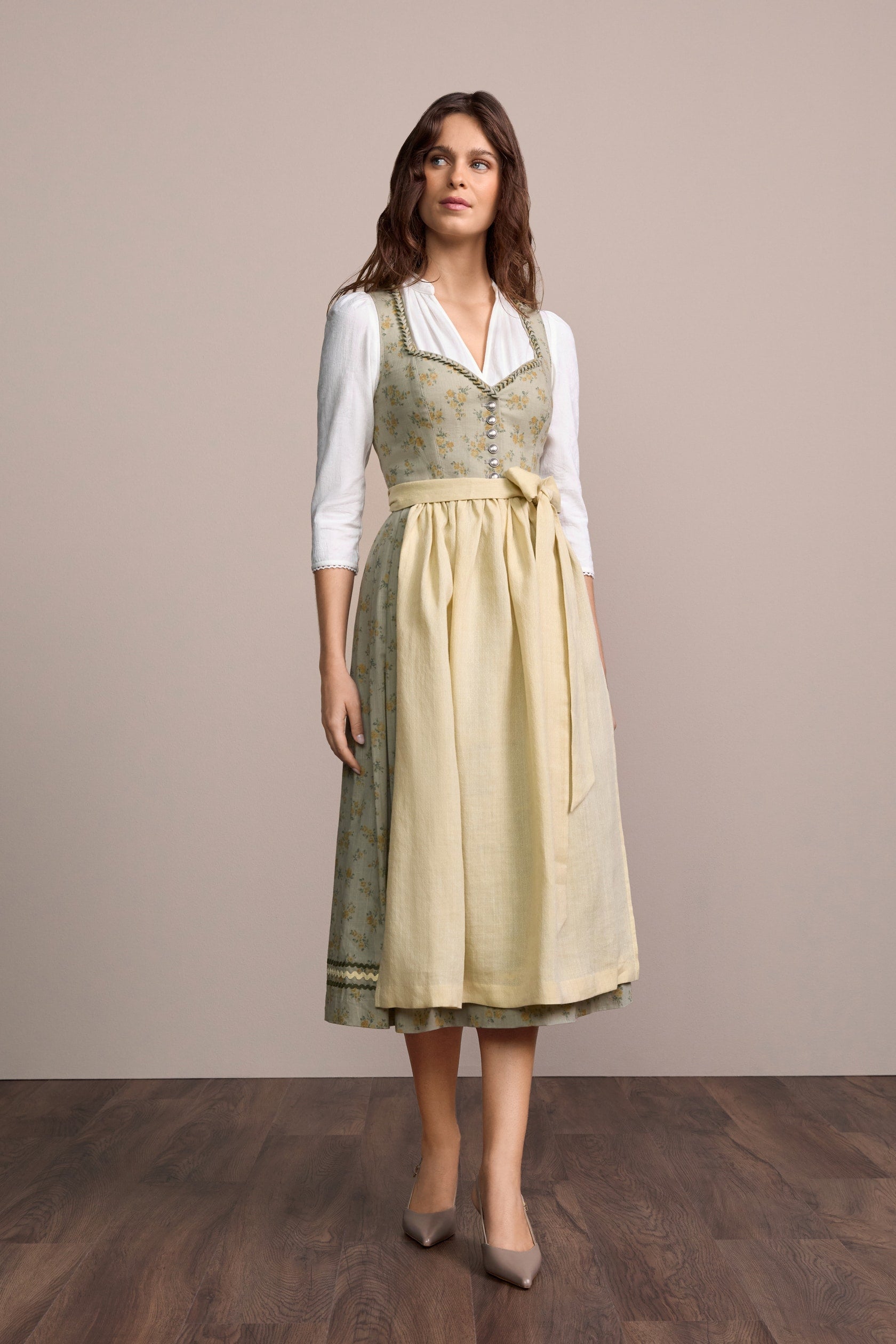 Julia Trentini Lucinda maxi dirndl in green, 80cm