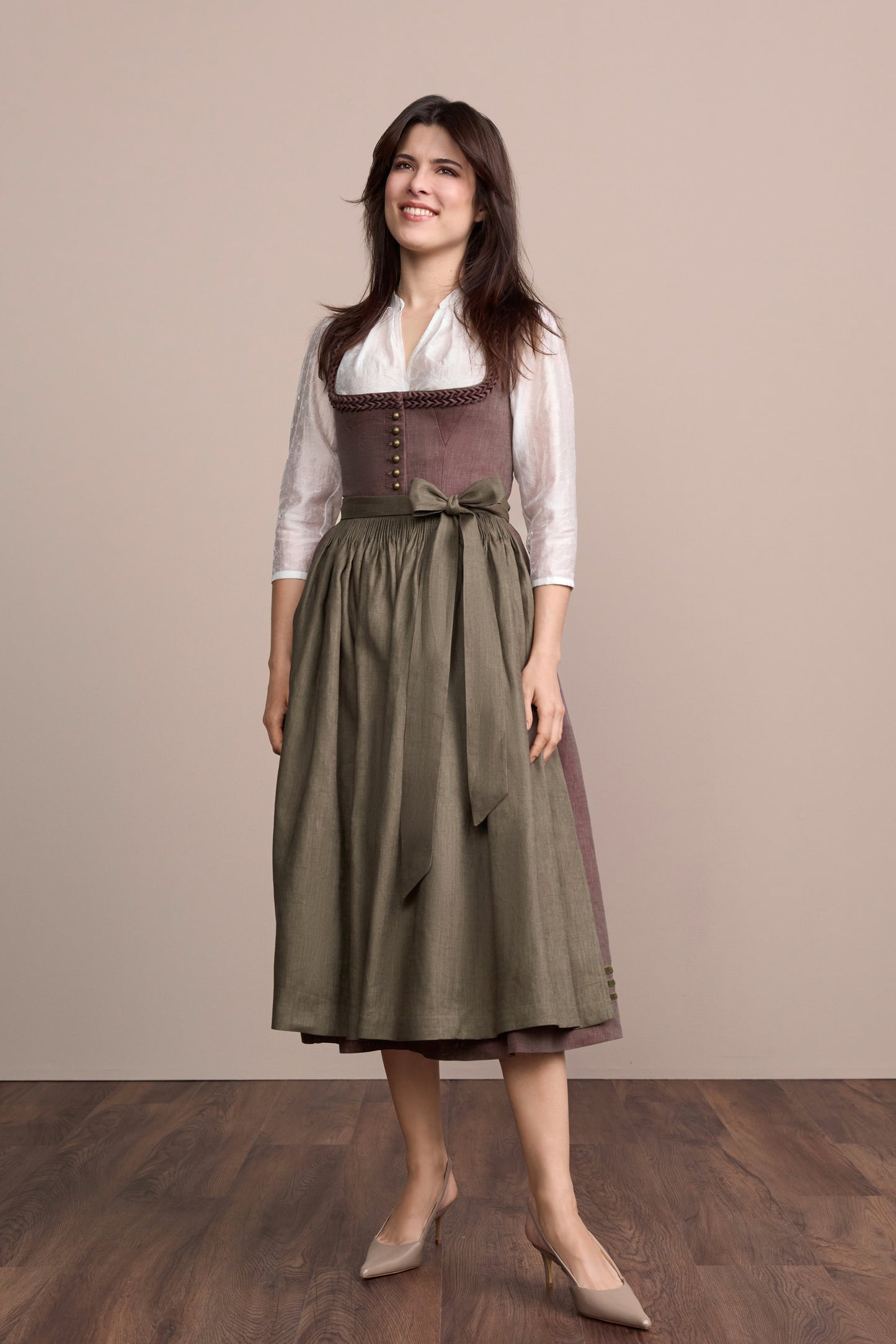 Julia Trentini Yelina maxi dirndl in purple, 80cm