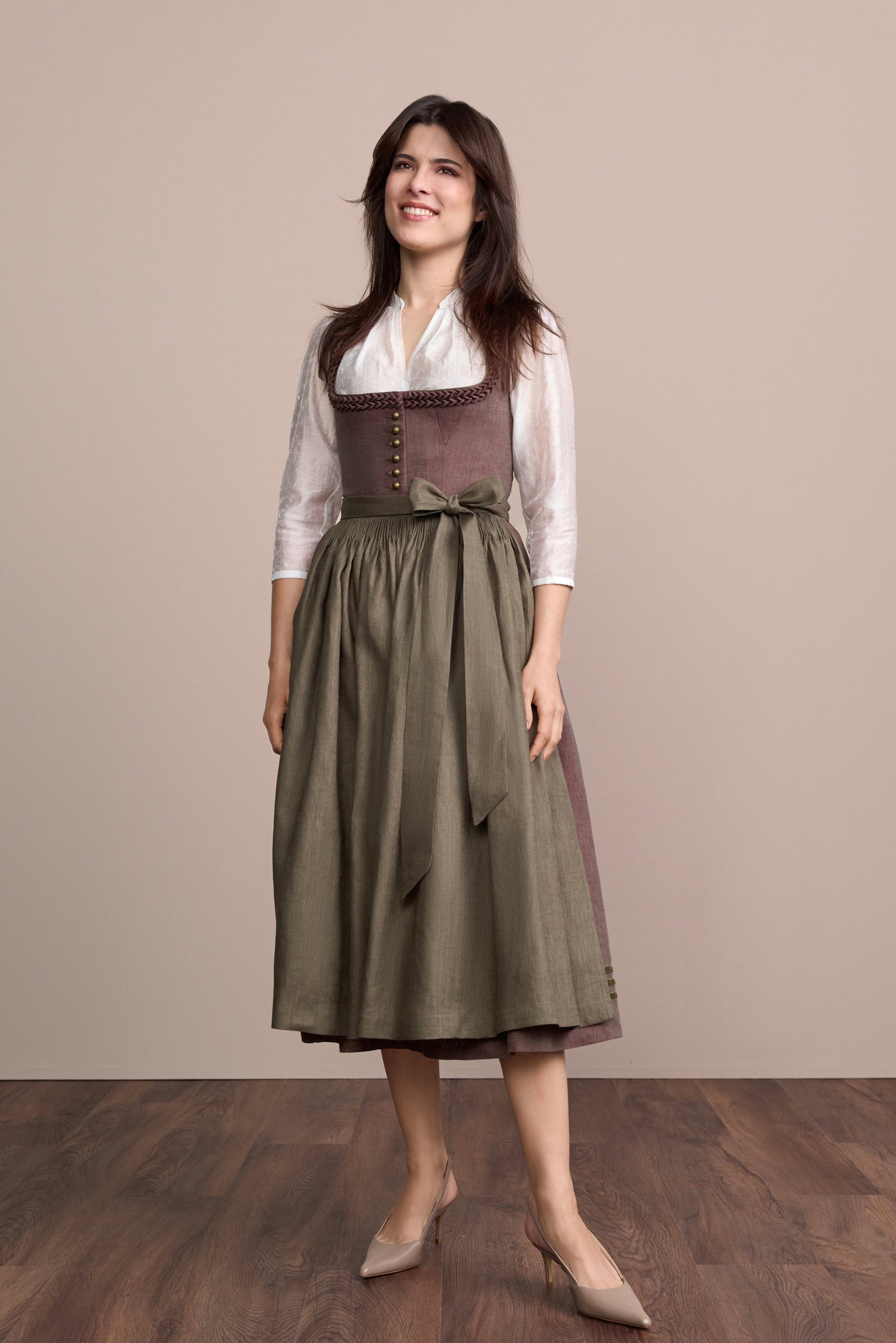 Julia Trentini Yelina maxi dirndl in purple, 80cm