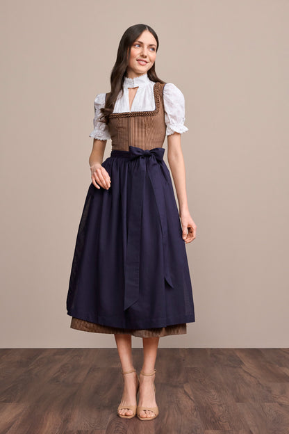 Julia Trentini Leyla maxi dirndl in brown, 80cm