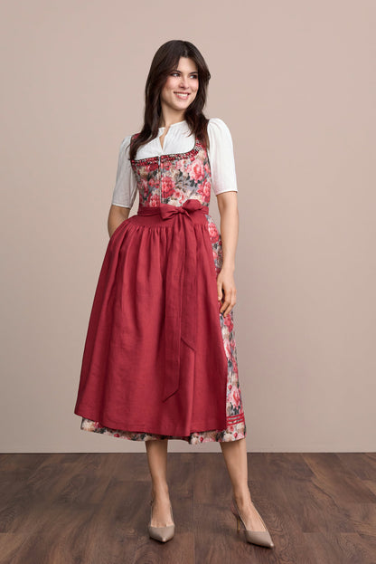 Julia Trentini Marlenea Dirndl, Red — 80cm Maxi