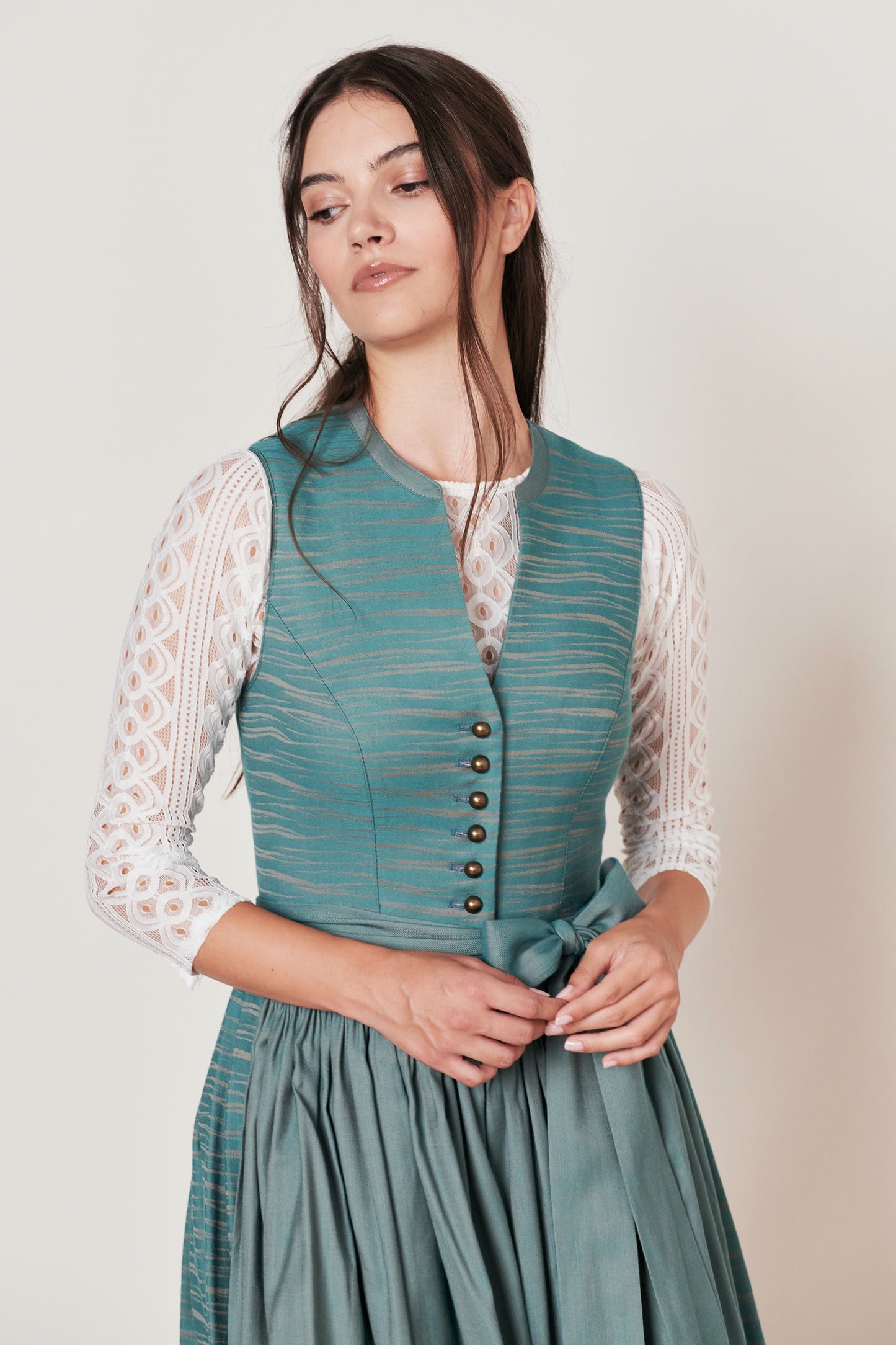 Julia Trentini Elke Dirndl, Turquoise — 70cm Long