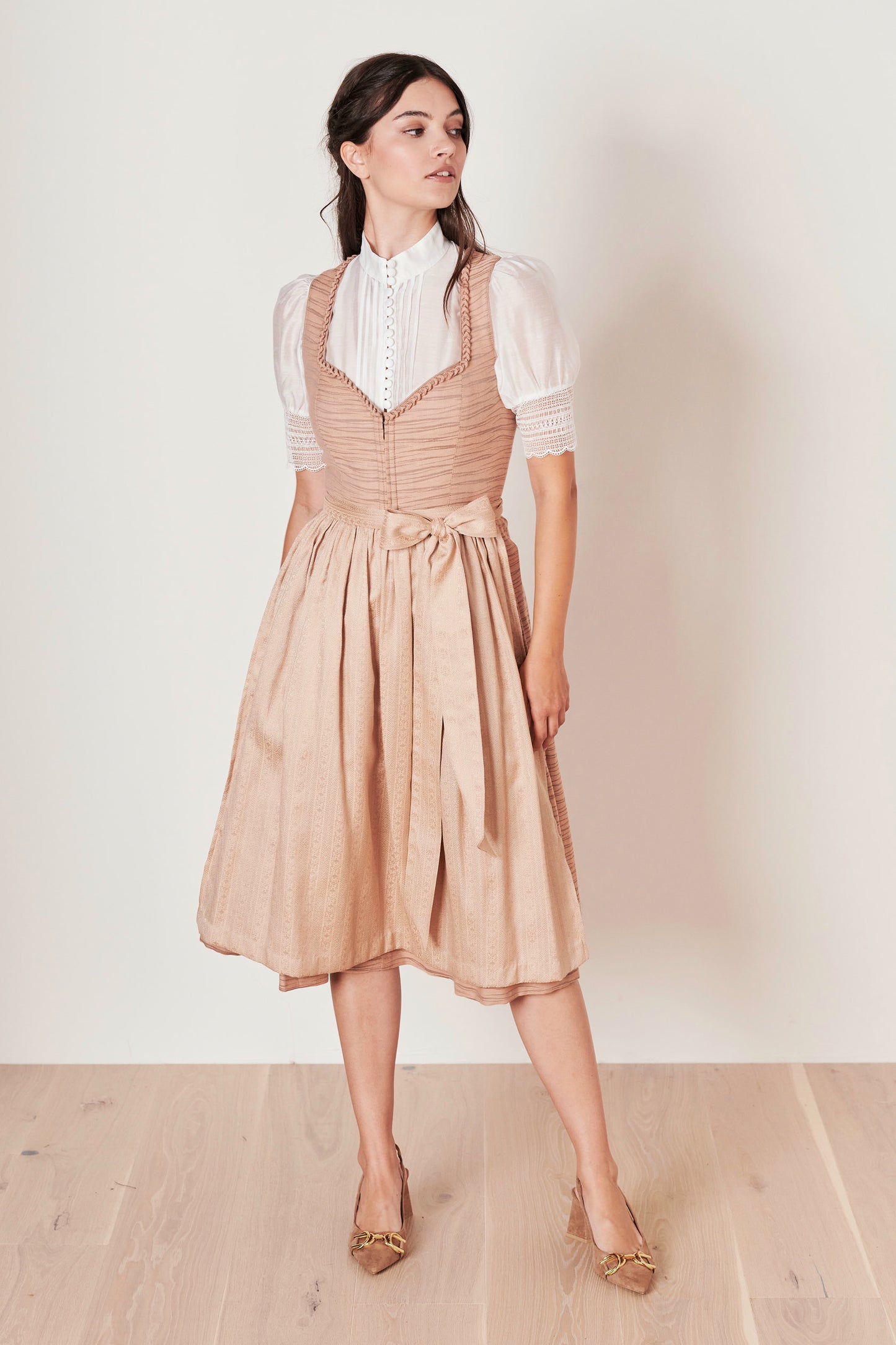 Julia Trentini Fabia Dirndl, Beige — 70cm Long