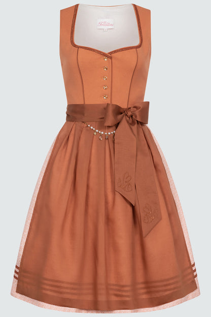 Julia Trentini Bussi Bussi Midi Dirndl, Orange — 60cm