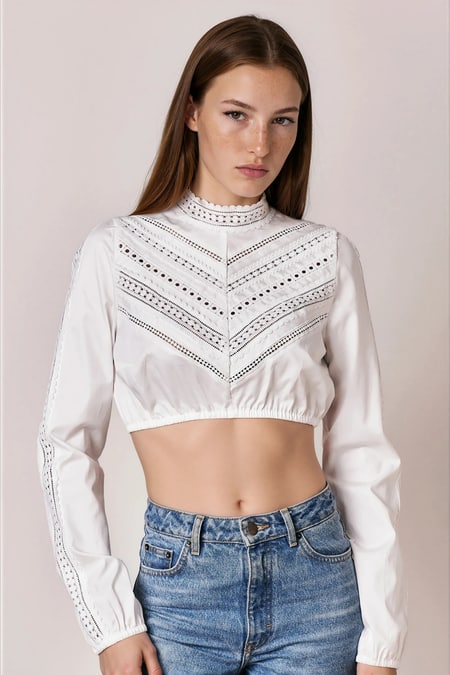 Julia Trentini Rosmerta Dirndl Blouse, Ecru