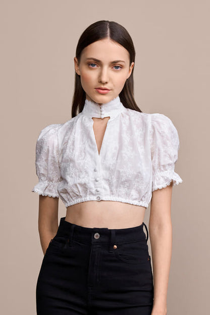 Dirndl blouse Leena — white