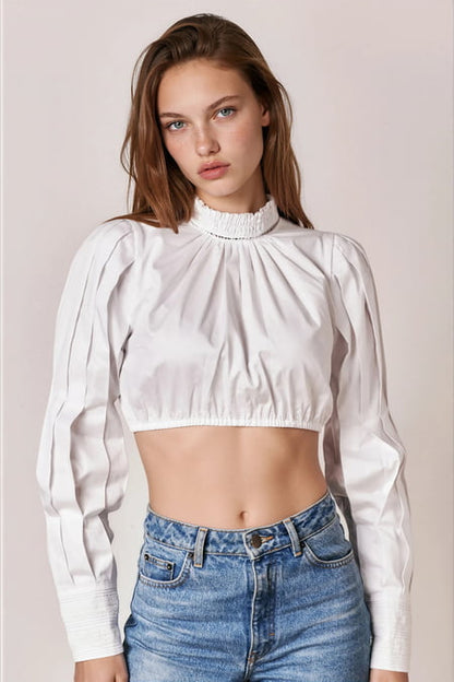 Julia Trentini Gabriele Dirndl Blouse, Ecru