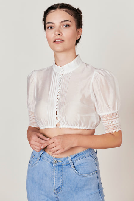 Julia Trentini Sibylle Dirndl Blouse, Ecru
