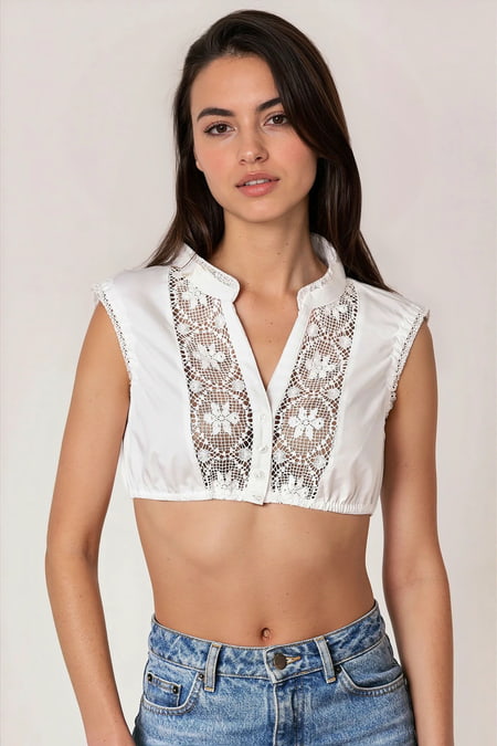 Julia Trentini Katja Dirndl Blouse, White
