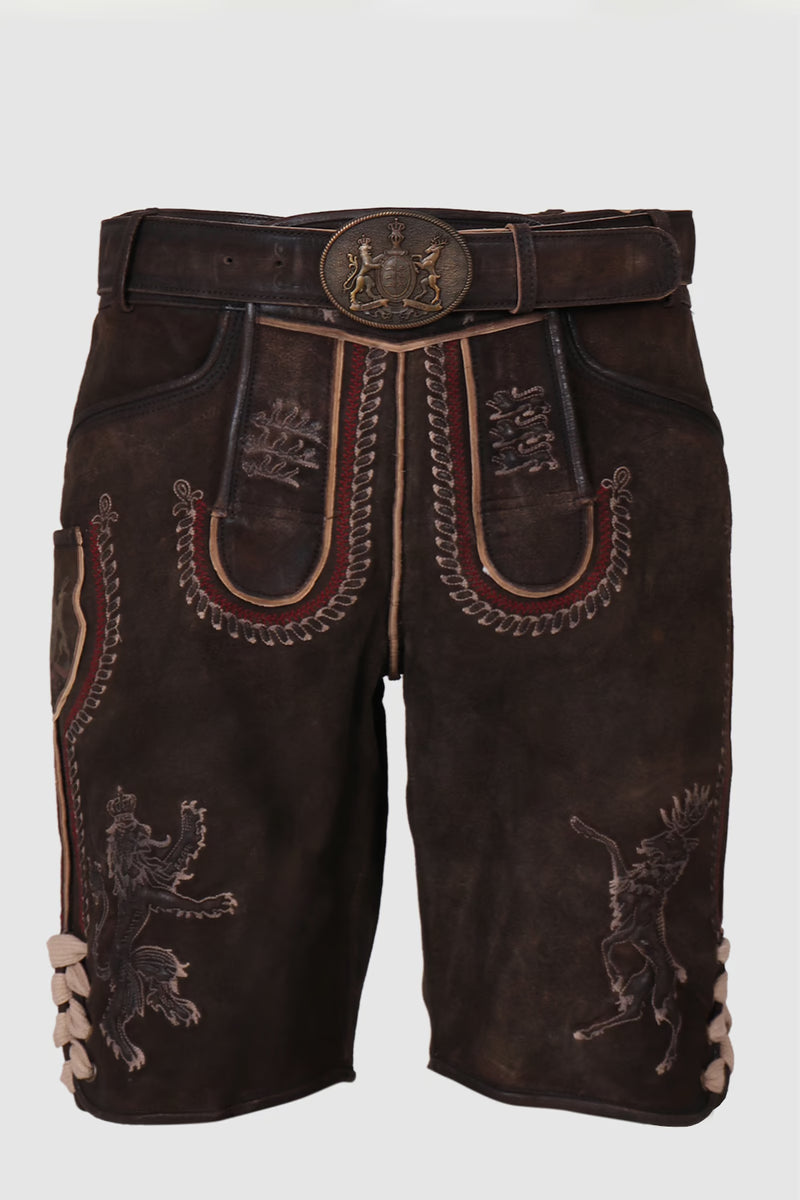 Kruger Men's Lederhosen "fearless" dark Brown (size 58)