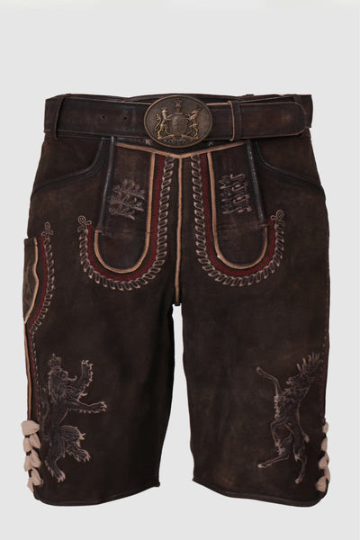 Kruger Men's Lederhosen "fearless" dark Brown (size 58)