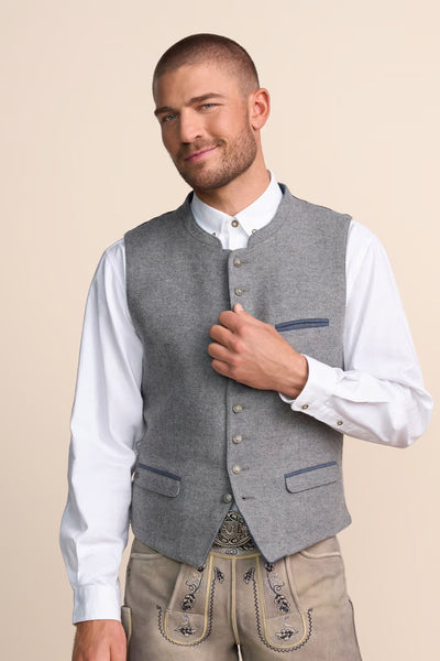 Kruger Traditional Vest "Zedric" gray/blue (48)