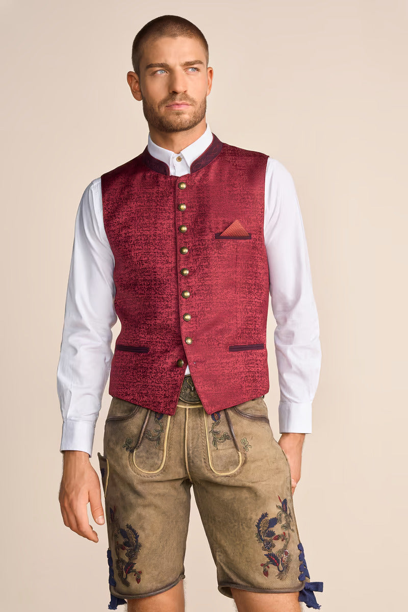 Kruger Men's Lederhosen "Emil" (light brown) with Belt (50)